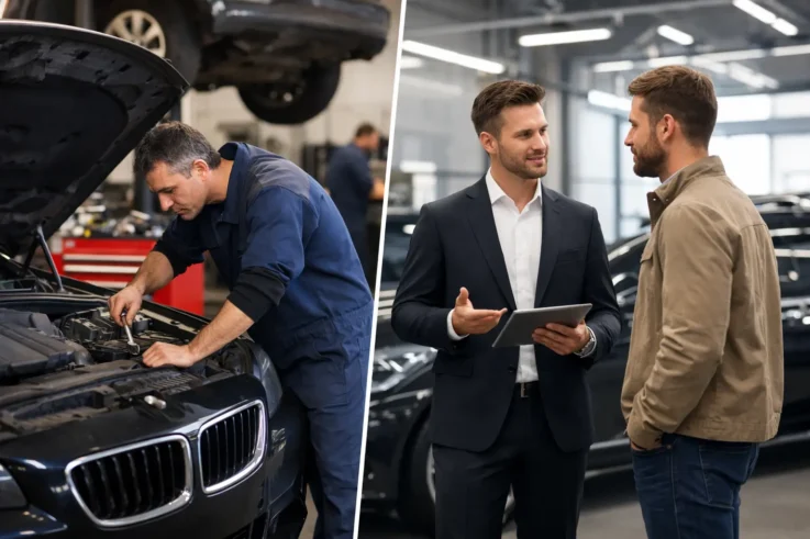 Service independent versus reprezentanță premium