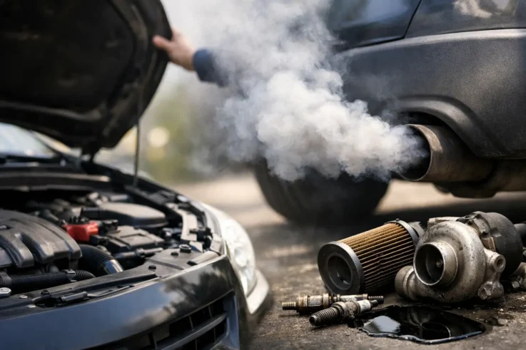 5 cauze ale fumului excesiv la motor